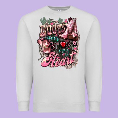 Boots Never Broke My Heart Premium Sweatshirt Designed By Howdyjamesfarm