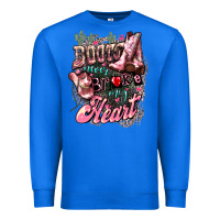 True Royal Boots never broke my heart Premium Sweatshirt - HowdyJamesFarm