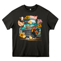Asphalt farm truck farm animals Heavy Core Tee - FaDigitalArtStudio