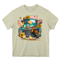 Mossy farm truck farm animals Heavy Core Tee - FaDigitalArtStudio