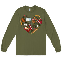Army Green bake tools hearts Long Sleeve Tee - NancyCooperArtShop