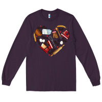 Plum bake tools hearts Long Sleeve Tee - NancyCooperArtShop