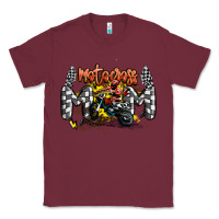 Burgundy motocross mom Classic Tee - MaliasSmallBusiness
