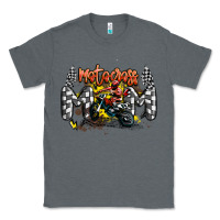 Charcoal Heather motocross mom Classic Tee - MaliasSmallBusiness