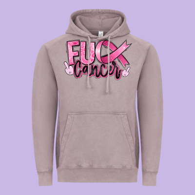 Fuck Breast Cancer Vintage Hoodie Designed By Ranaportraitstore