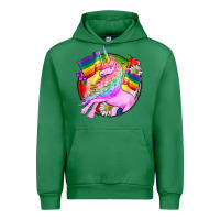 Emerald Pride unicorn Urban Hoodie - FaDigitalArtStudio