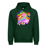 Forest Green Pride unicorn Urban Hoodie - FaDigitalArtStudio