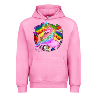 Fuchsia Pink Pride unicorn Urban Hoodie - FaDigitalArtStudio