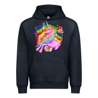 Navy Pride unicorn Urban Hoodie - FaDigitalArtStudio