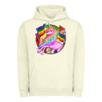 Pigment Pistachio Pride unicorn Urban Hoodie - FaDigitalArtStudio