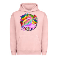 Pigment Salmon Pride unicorn Urban Hoodie - FaDigitalArtStudio