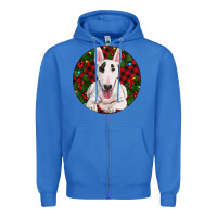 True Royal Christmas Bull Terrier Zipper Hoodie - RanaPortraitStore