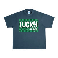 Midnight Navy lucky vibes Urban Heavy Tee - MaliasSmallBusiness