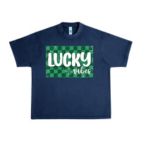 Navy lucky vibes Urban Heavy Tee - MaliasSmallBusiness