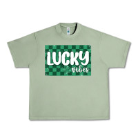 Oil Green lucky vibes Urban Heavy Tee - MaliasSmallBusiness