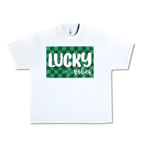 White lucky vibes Urban Heavy Tee - MaliasSmallBusiness