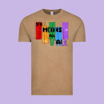 Y'all Means All Y'all Vintage Tee Designed By Maliassmallbusiness