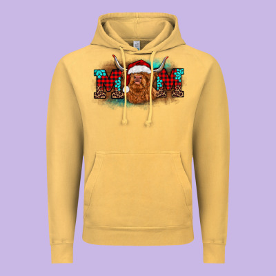 Christmas Mom Highland Cow Vintage Hoodie Designed By Barkaloodesign