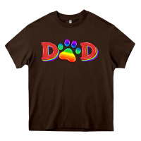 Chocolate Brown lgbtq dad and paw Heavy Core Tee - HRA Design Shop