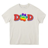 Cream lgbtq dad and paw Heavy Core Tee - HRA Design Shop