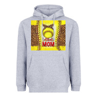 Heather Grey softball with leopard tumbler tbs Heavyweight Hoodie - TumblerDesignByShophia
