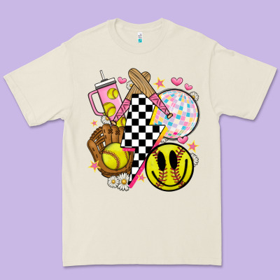 Retro Softball Premium Tee Designed By Jahusdesignshop