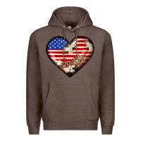 Coffee western usa flag heart Premium Hoodie - JahusDesignShop