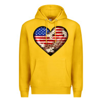 Lemon western usa flag heart Premium Hoodie - JahusDesignShop