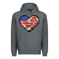 Rock western usa flag heart Premium Hoodie - JahusDesignShop