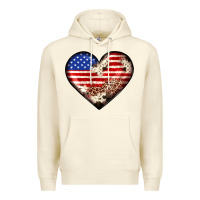 Sandshell western usa flag heart Premium Hoodie - JahusDesignShop