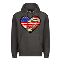 Smoke western usa flag heart Premium Hoodie - JahusDesignShop