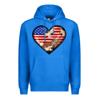 True Royal western usa flag heart Premium Hoodie - JahusDesignShop