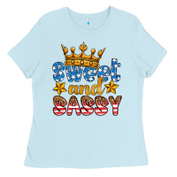 Baby Blue usa sweet and sassy Ladies Tee - HRA Design Shop