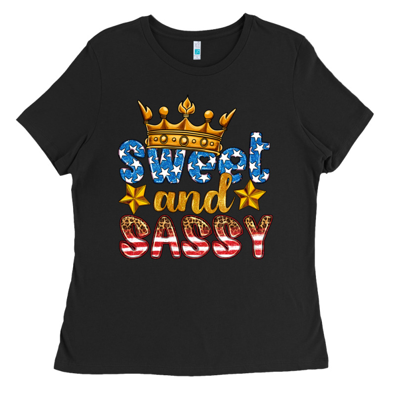 Usa Sweet And Sassy Ladies Tee by HRA Design Shop | Teevron