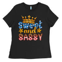 Black usa sweet and sassy Ladies Tee - HRA Design Shop