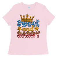 Bubblegum Pink usa sweet and sassy Ladies Tee - HRA Design Shop