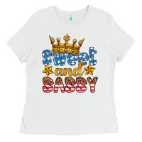 White usa sweet and sassy Ladies Tee - HRA Design Shop