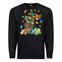 Black Western Rabbit with Cross Easter Day Premium Sweatshirt - HowdyJamesFarm