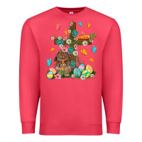 Cardinal Western Rabbit with Cross Easter Day Premium Sweatshirt - HowdyJamesFarm