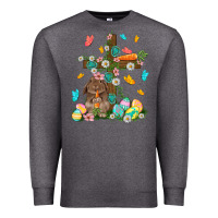 Charcoal Heather Western Rabbit with Cross Easter Day Premium Sweatshirt - HowdyJamesFarm