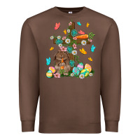 Chestnut Western Rabbit with Cross Easter Day Premium Sweatshirt - HowdyJamesFarm