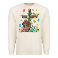 Sandshell Western Rabbit with Cross Easter Day Premium Sweatshirt - HowdyJamesFarm