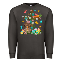 Smoke Western Rabbit with Cross Easter Day Premium Sweatshirt - HowdyJamesFarm