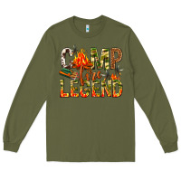 Army Green camp fire legend Long Sleeve Tee - NancyCooperArtShop