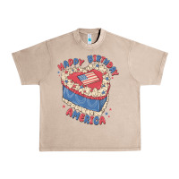 French Oak happy birthday america Urban Heavy Tee - MaliasSmallBusiness