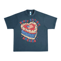Midnight Navy happy birthday america Urban Heavy Tee - MaliasSmallBusiness