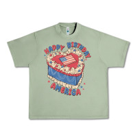 Oil Green happy birthday america Urban Heavy Tee - MaliasSmallBusiness