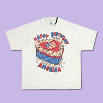 Happy Birthday America Urban Heavy Tee Designed By Maliassmallbusiness