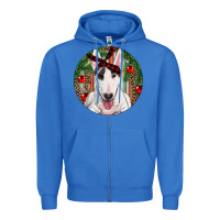 True Royal Christmas Bull Terrier Zipper Hoodie - RanaPortraitStore