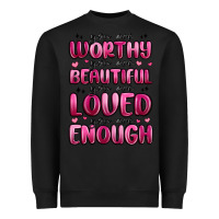 Black you are worthy you are beautiful Heavyweight Sweatshirt - MaliasSmallBusiness